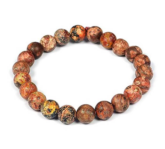 Reiki Crystal Products Natural Leopard Jasper Bracelet 8mm