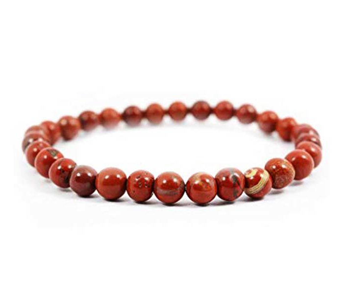 Reiki Crystal Products Red Jasper Bracelet 6 mm Round