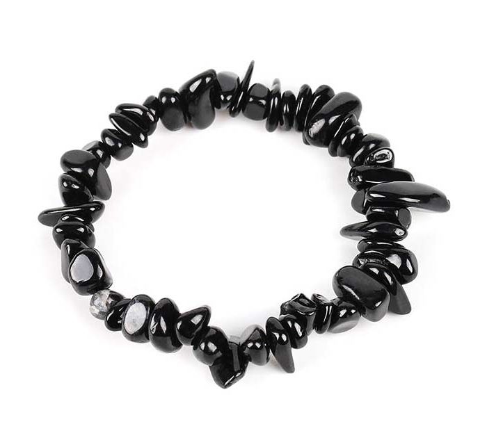 Natural Gem Stone Chip Beads Chakra Black Tourmaline